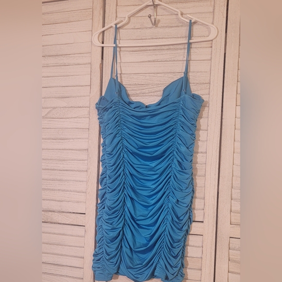 NWT Zara Sexy Bright Blue Dress - Picture 3 of 4